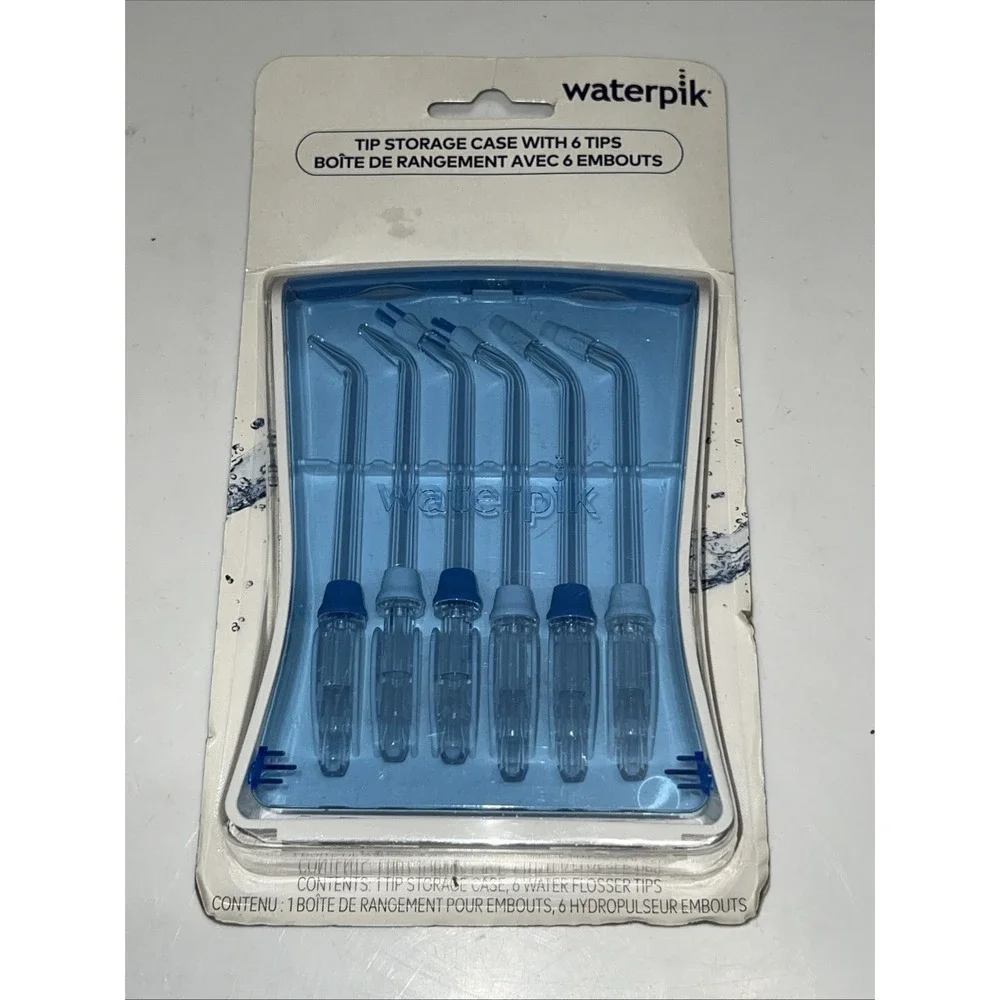 Genuine Waterpik Water Flosser Tips Storage Case & 6 Ct. Replacement Tips TS100E